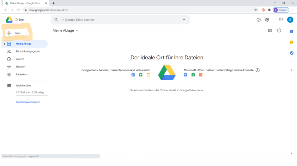Tutorial Gruppenarbeit mit Google Drive