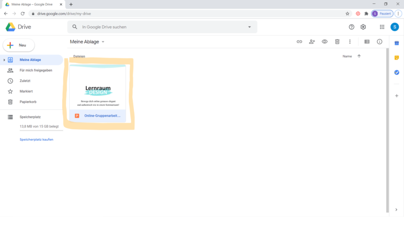 Tutorial Gruppenarbeit mit Google Drive
