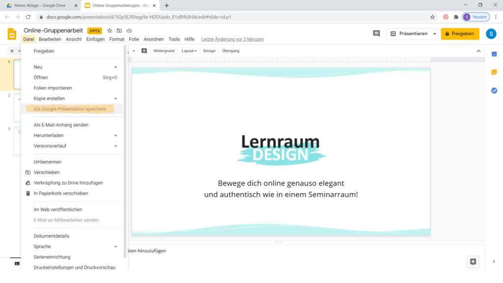 Tutorial Gruppenarbeit mit Google Drive