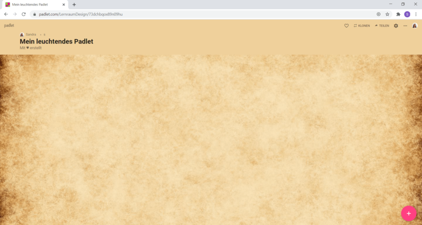 Leeres Padlet