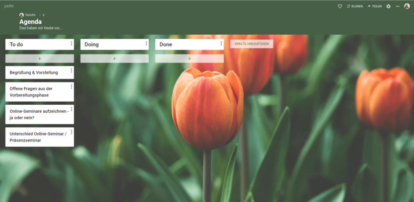 Padlet Format Regal