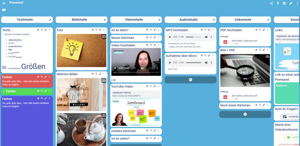 TaskCards Pinnwand
