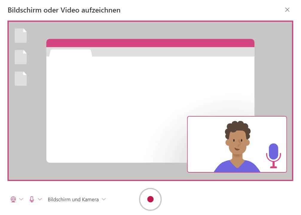 Mit MS Stream kannst du bis zu 15 Minuten aufnehmen.