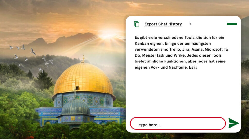 Screenshot: N R Z Malik integriert Chatbot in Articulate Storyline