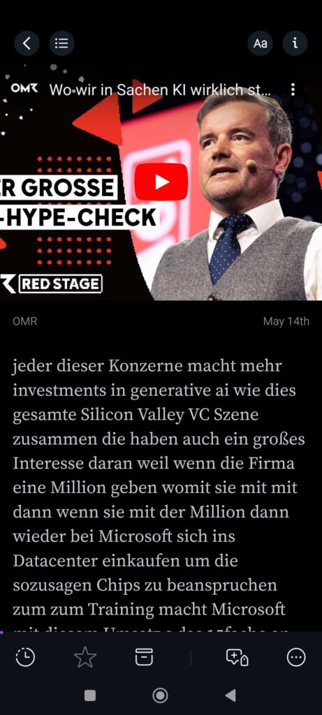 Readwise Reader YouTube